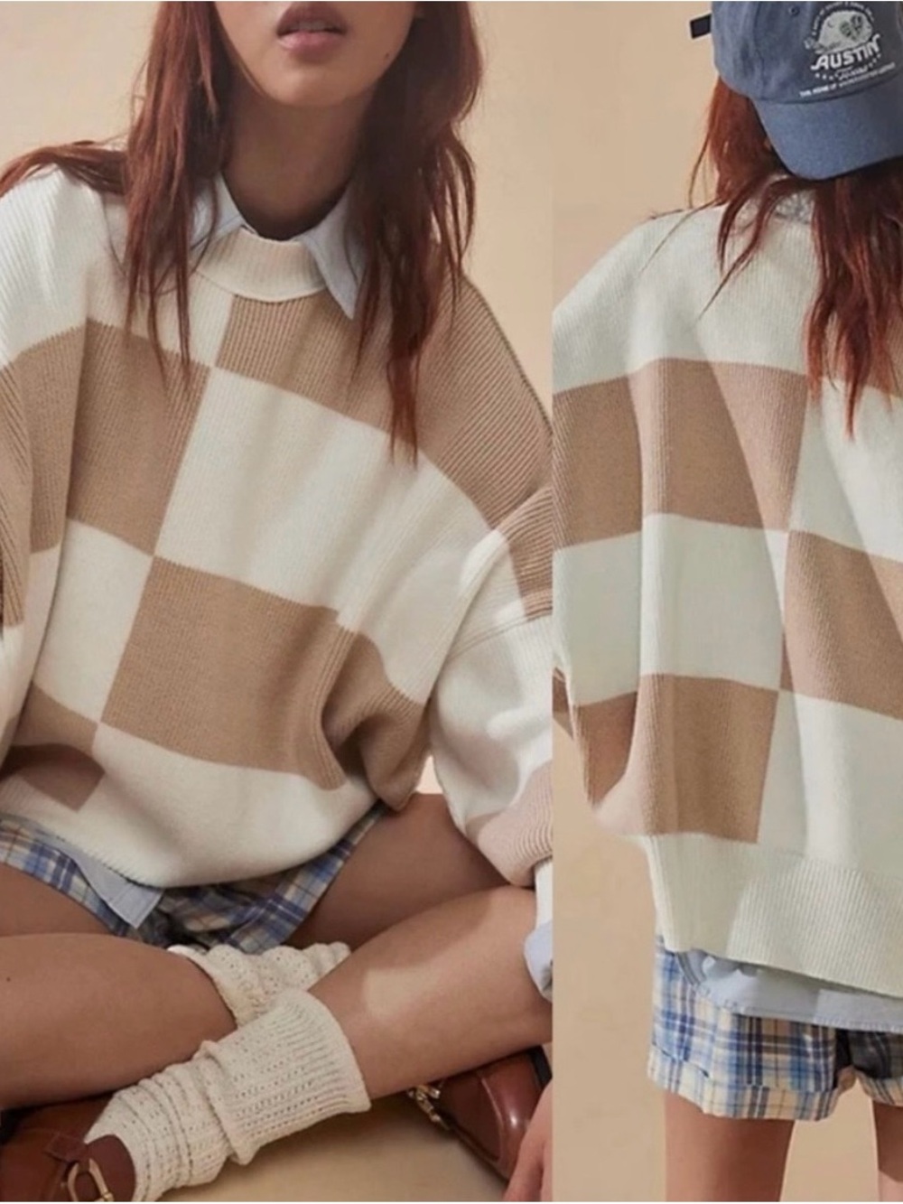 Free People Easy Street Checkered Tunic